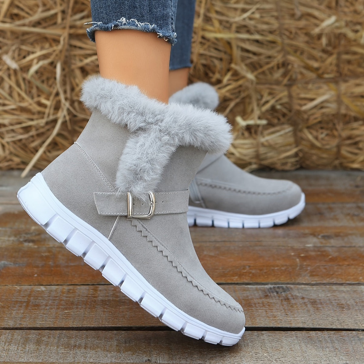 Bottines Femme Cheville, Fourrure Synthétique, vue 12