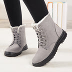 Bottes Femme à Lacets, Grandes Tailles jusqu'au 44 – coloris gris