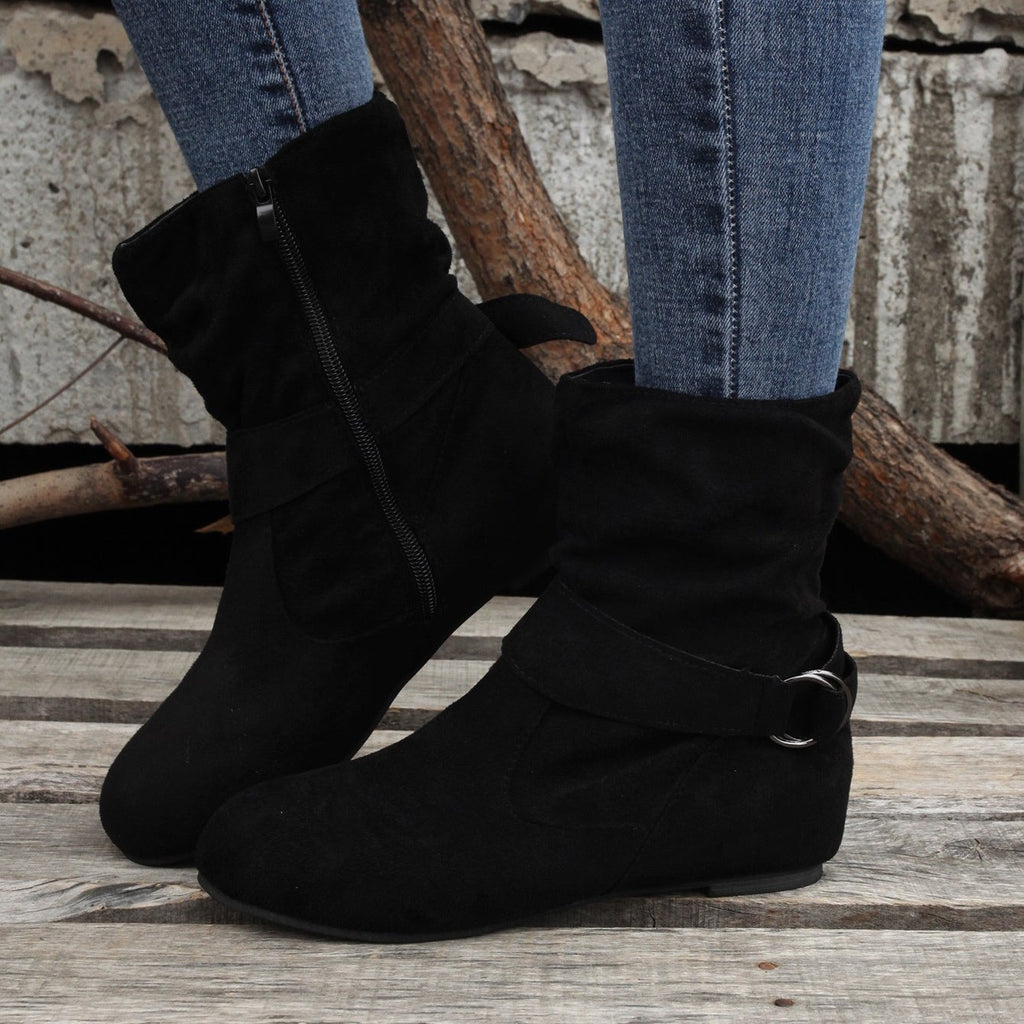 Bottines Femme Tissu, Fermeture à Boucle, vue 3