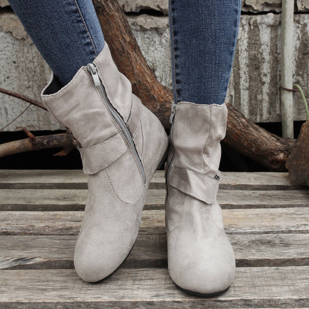 Bottines Femme Tissu, Fermeture à Boucle, vue 7