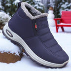 Bottines Chaudes Femme à Enfiler, Matelassées, Peluche – coloris bleu