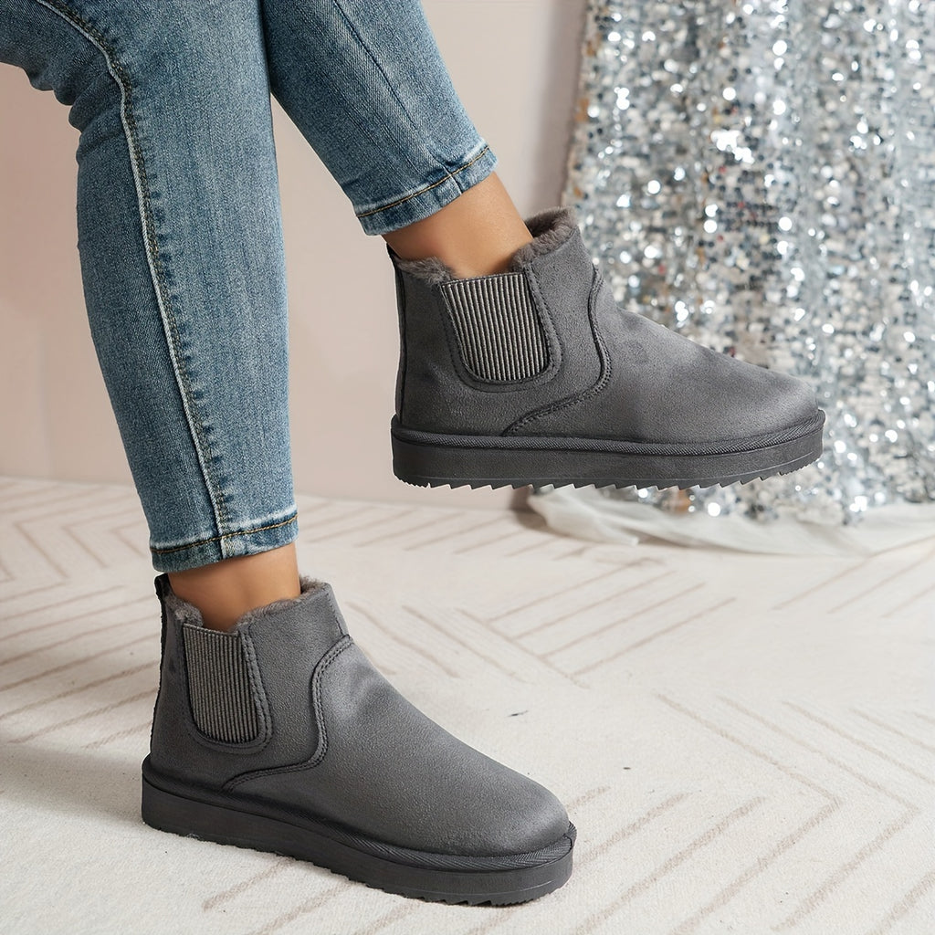 Bottines Chelsea Femme Plateforme, Chameau ou Gris, vue 6
