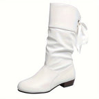 Bottes Mi-Mollet Femme, Ruban Décoratif, vue 16