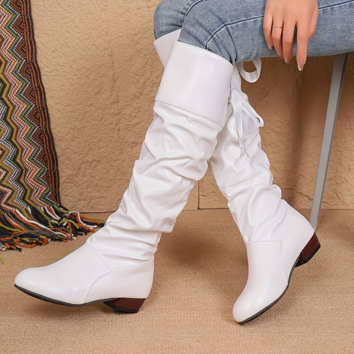 Bottes Cuissardes Femme, Talon Bas, vue 2