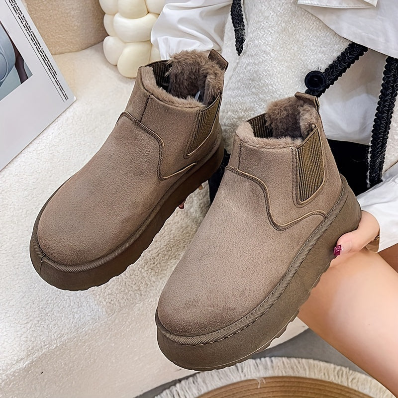 Bottines Chelsea Plateforme Femme, 4 Coloris – coloris marron foncé