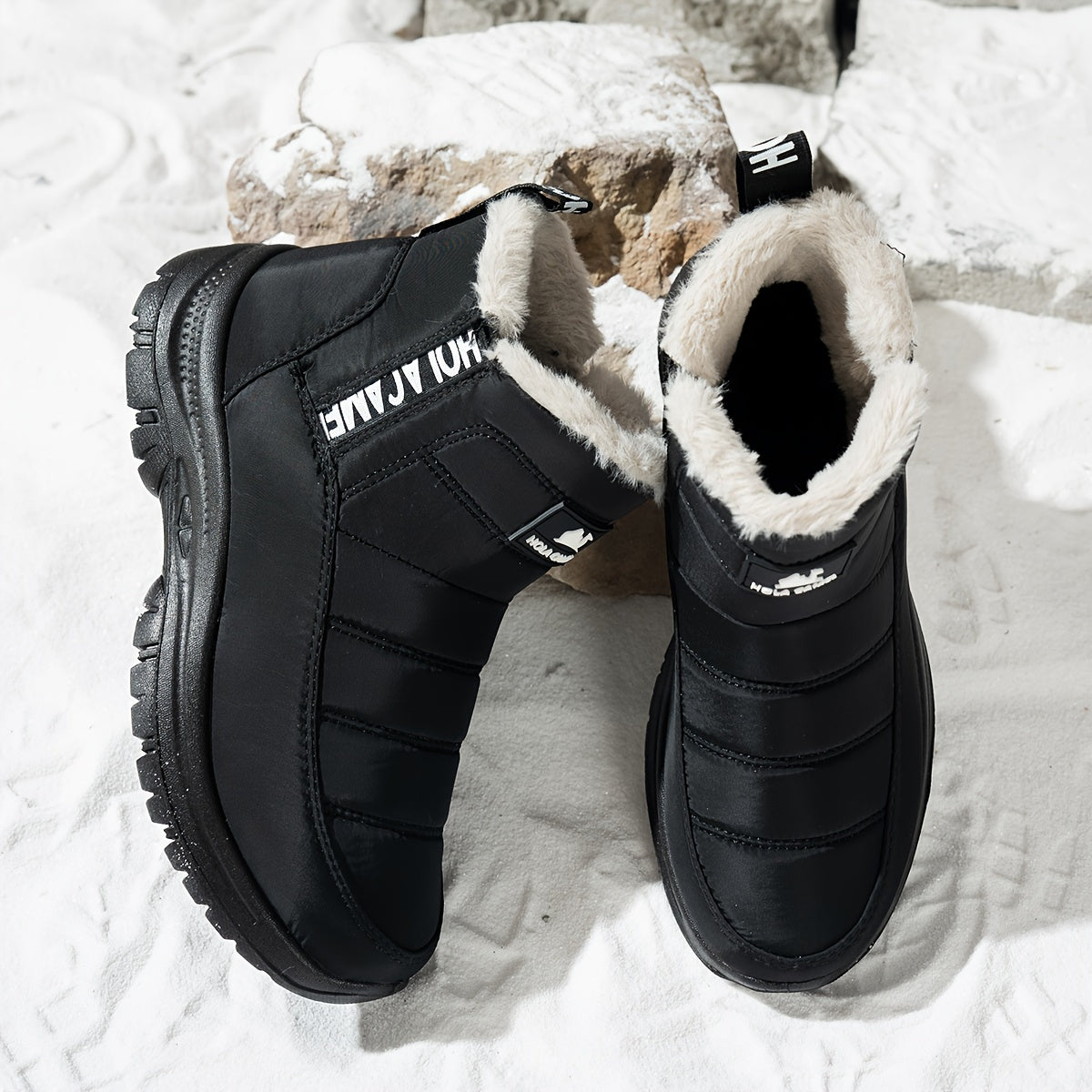 Bottes de Neige Femme Matelassées, Doublure Polaire, vue 2