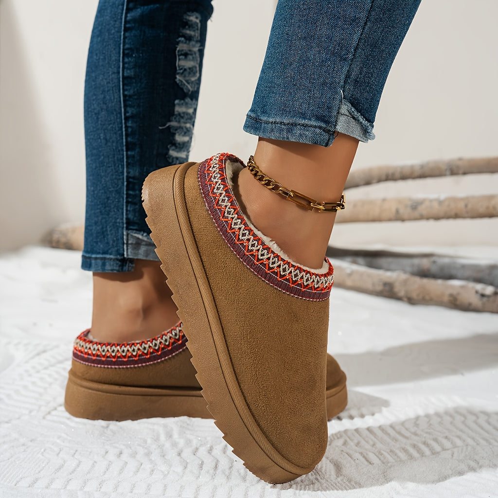 Chaussons Bottes Femme Tissu, Doublure Polaire, vue 7