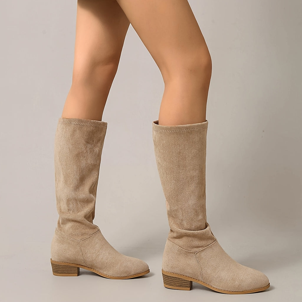 Bottes Hautes Femme, Effet Daim, vue 5
