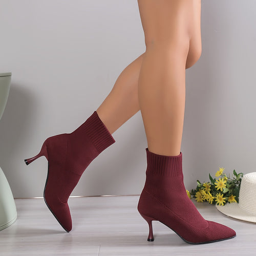Bottes Chaussettes Femme, Talon Aiguille