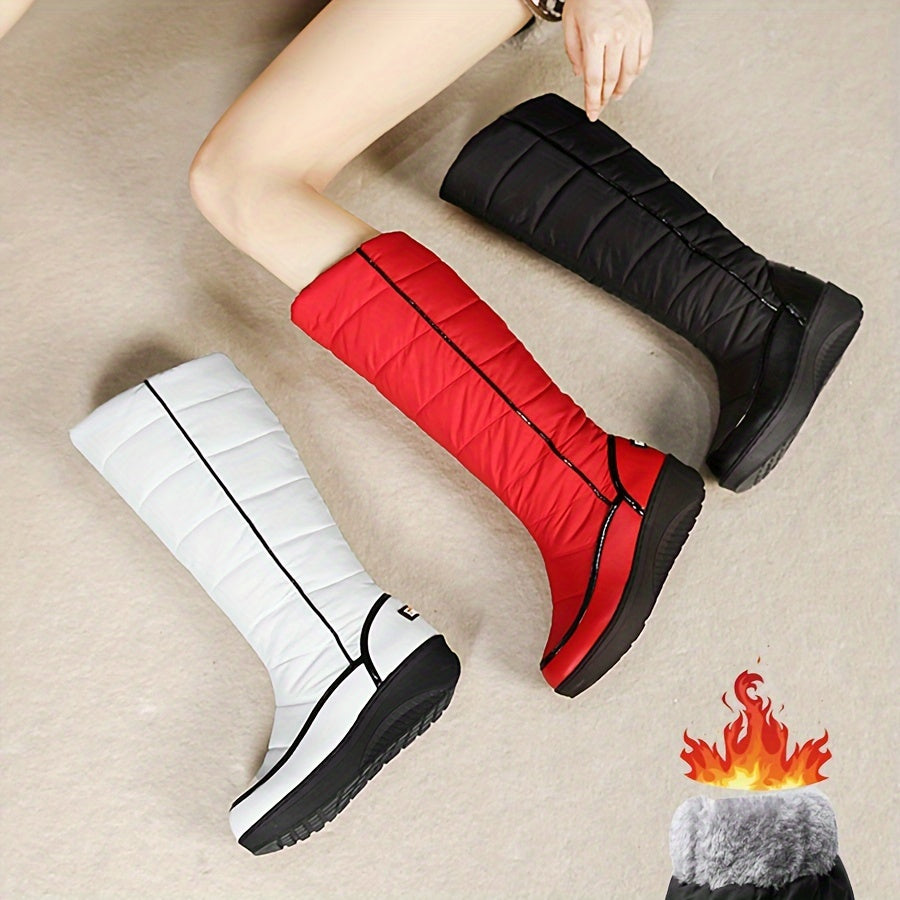 Bottes Femme Matelassées Similicuir, Montante, vue 9