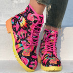 Bottes Rangers Femme à Lacets, Tissu Imprimé, vue 11