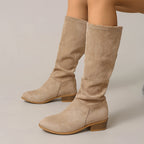Bottes Hautes Femme, Effet Daim, vue 4
