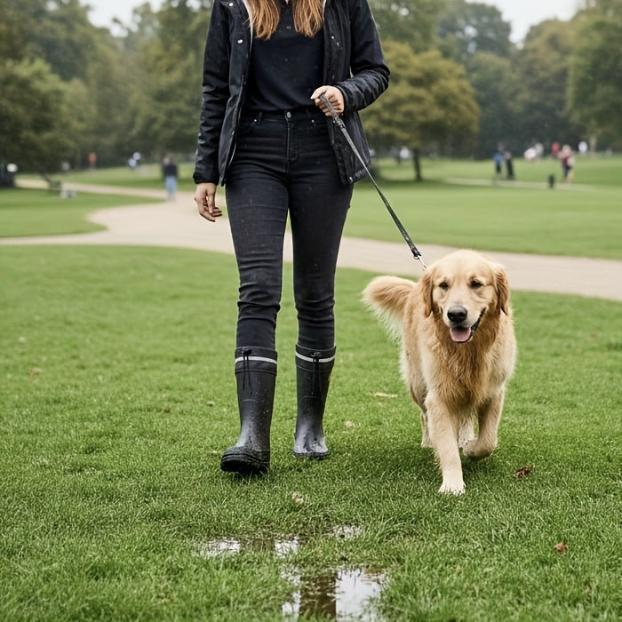 Bottes de Pluie Femme Doublées, PVC, Cordon de Serrage, vue 2