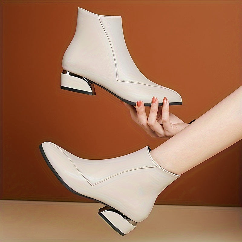 Bottines Femme Chic, Talon Métallisé