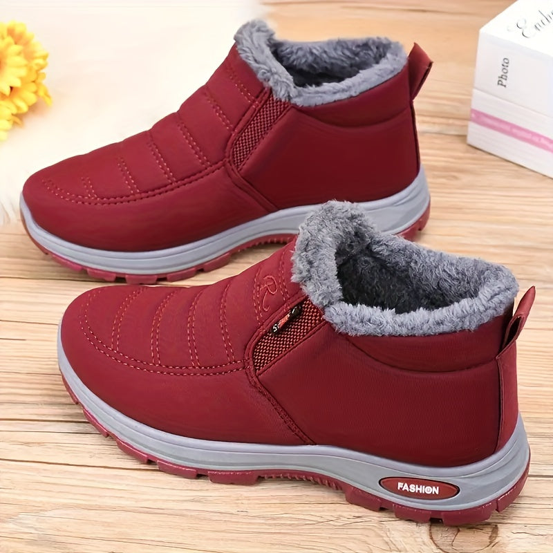 Bottes de Neige Femme Fourrées, à Enfiler