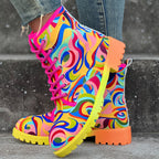 Bottes Rangers Femme à Lacets, Tissu Imprimé, vue 5