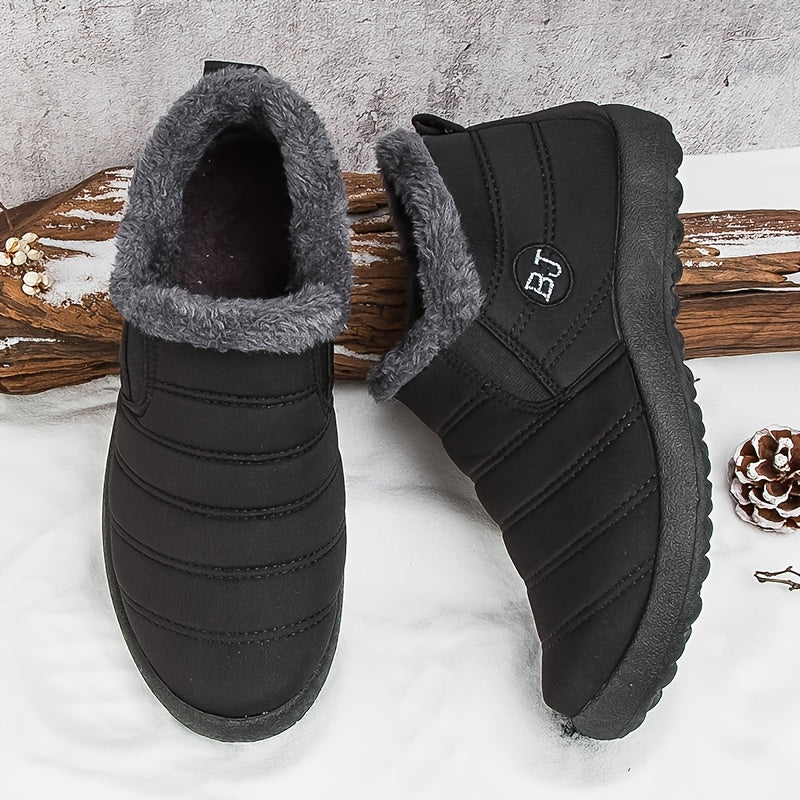 Bottes Hiver Femme à Enfiler, Col Fausse Fourrure, vue 6