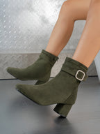 Bottines Femme Bout Carré, Talon Bloc, vue 16