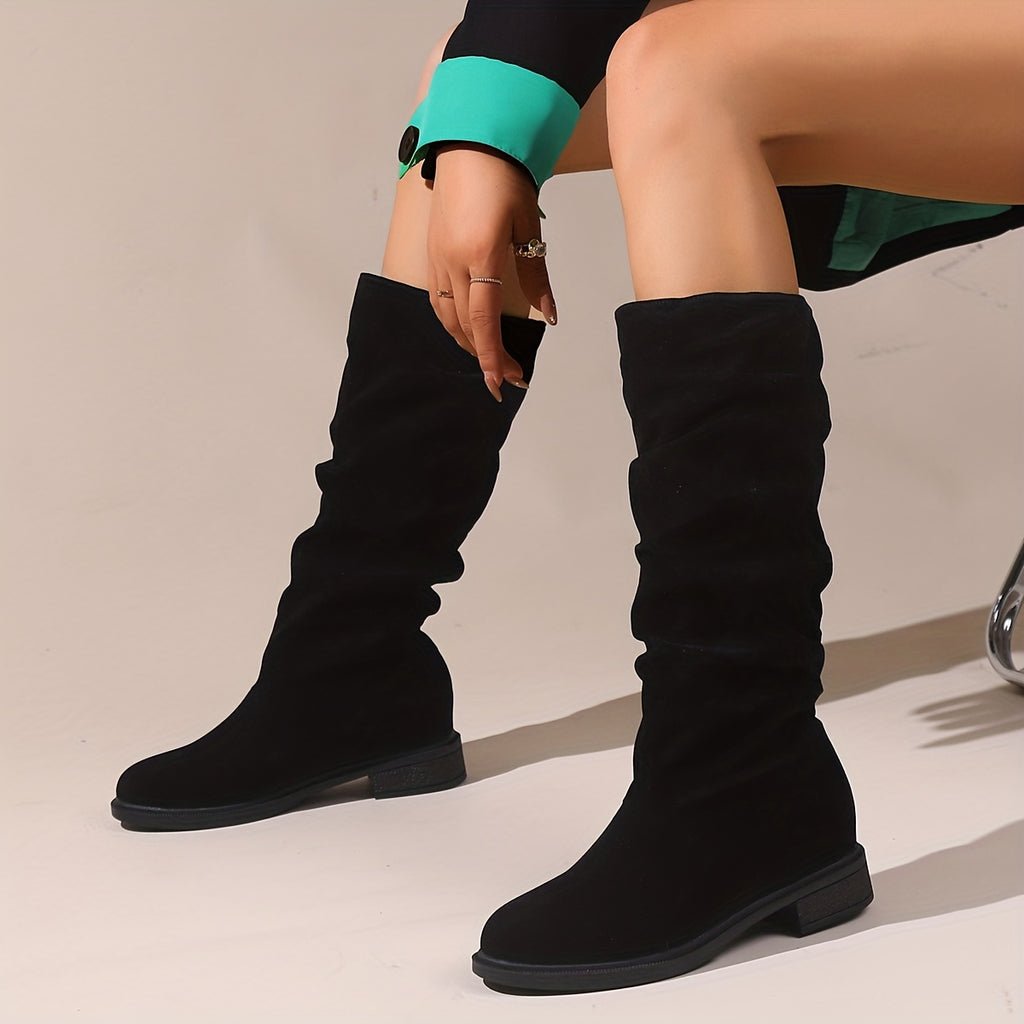 Bottes Hautes Femme Souples, à Enfiler – coloris noir, vue 2