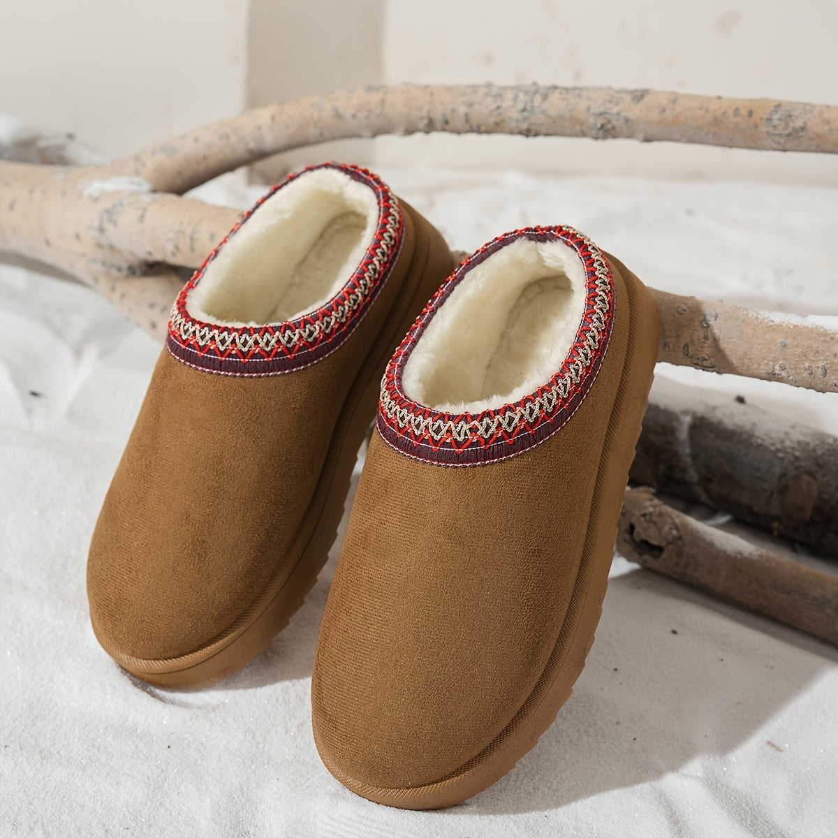 Chaussons Bottes Femme Tissu, Doublure Polaire, vue 2