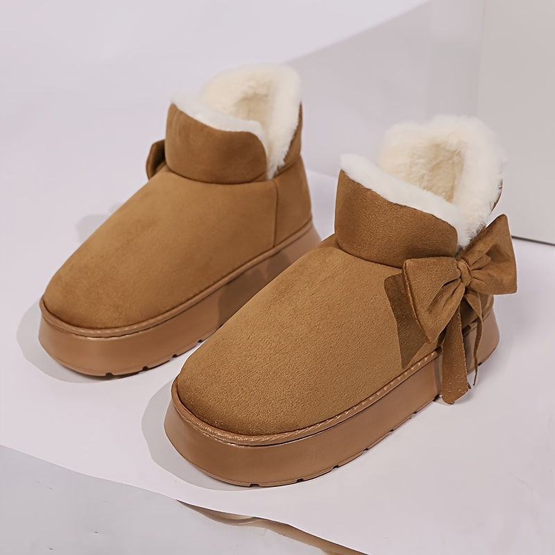 Chausson Botte Femme Nœud Décoratif, Plateforme, vue 4