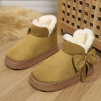 Chausson Botte Femme Nœud Décoratif, Plateforme, vue 2