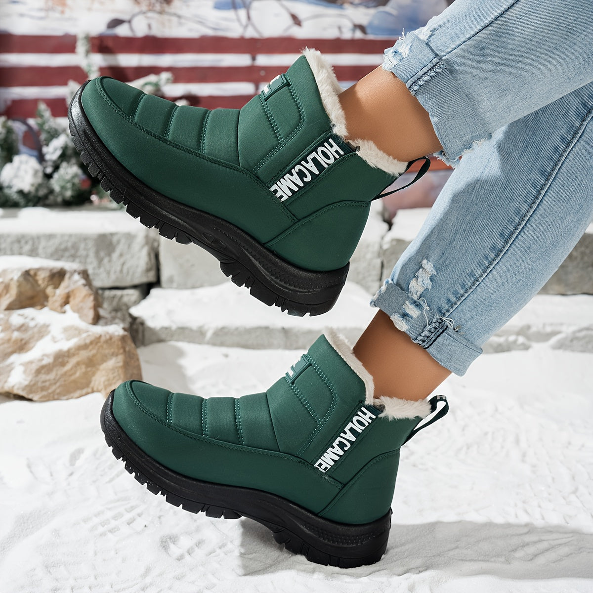 Bottes de Neige Femme Matelassées, Doublure Polaire, vue 8