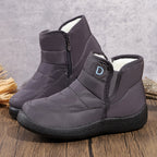 Bottines de Neige Femme Courtes, Zip, Jusqu'au 43 – coloris gris