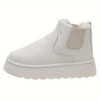 Bottines Femme Chelsea, Plateforme, Revers Fourré, vue 3