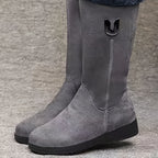 Bottes Mi-Mollet Femme, Col Fausse Fourrure, vue 2