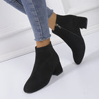 Bottines Femme Marron Foncé, Fermeture Zip Latérale, vue 6