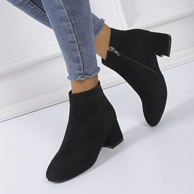 Bottines Femme Marron Foncé, Fermeture Zip Latérale, vue 6