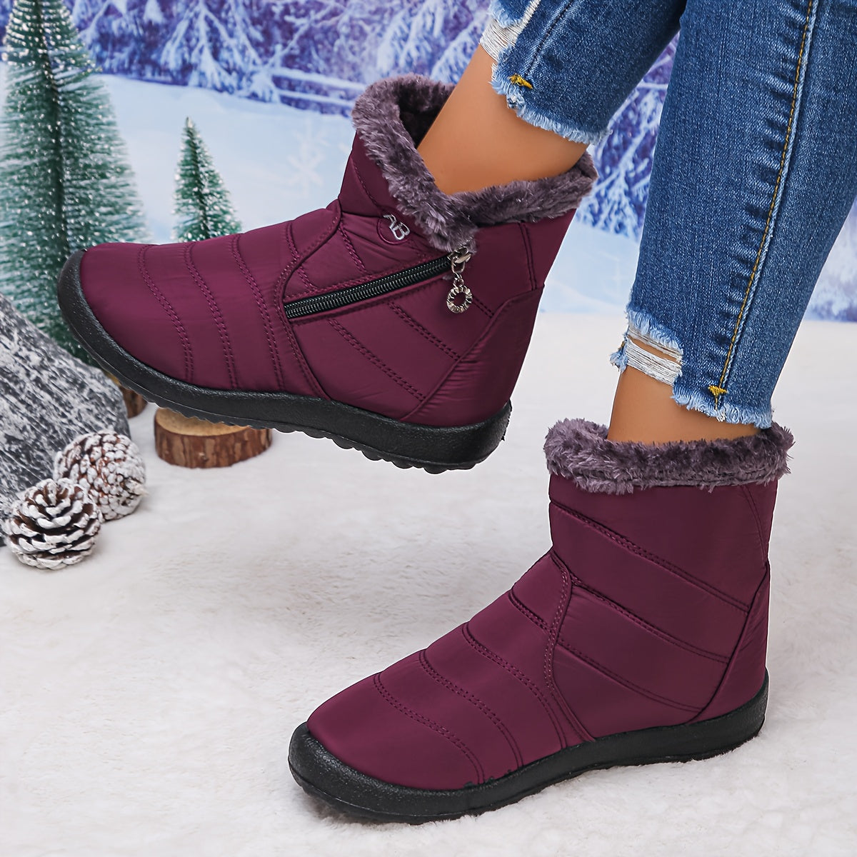 Bottes Fourrure Femme, Zippées, 9 Coloris, vue 11