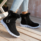 Bottines Femme Cheville, Fourrure Synthétique – coloris noir, vue 5