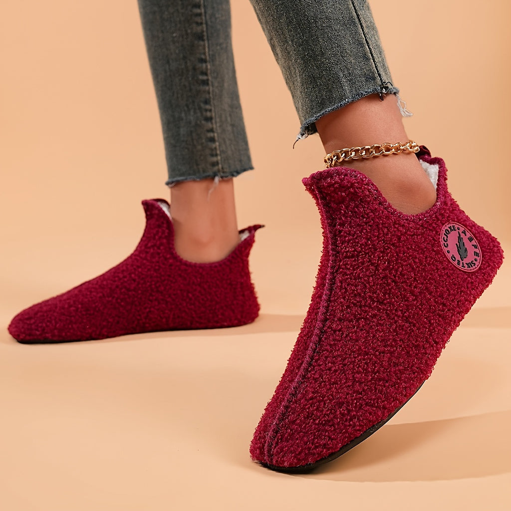 Chausson Botte Femme en Bouclette, à Enfiler, vue 4