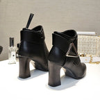 Bottines Femme Similicuir, Bride Triangle, vue 4