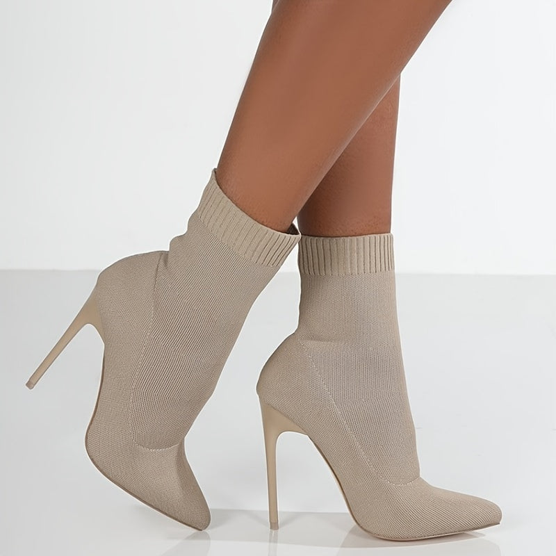Bottes Chaussettes Talon Aiguille, à Enfiler, vue 4