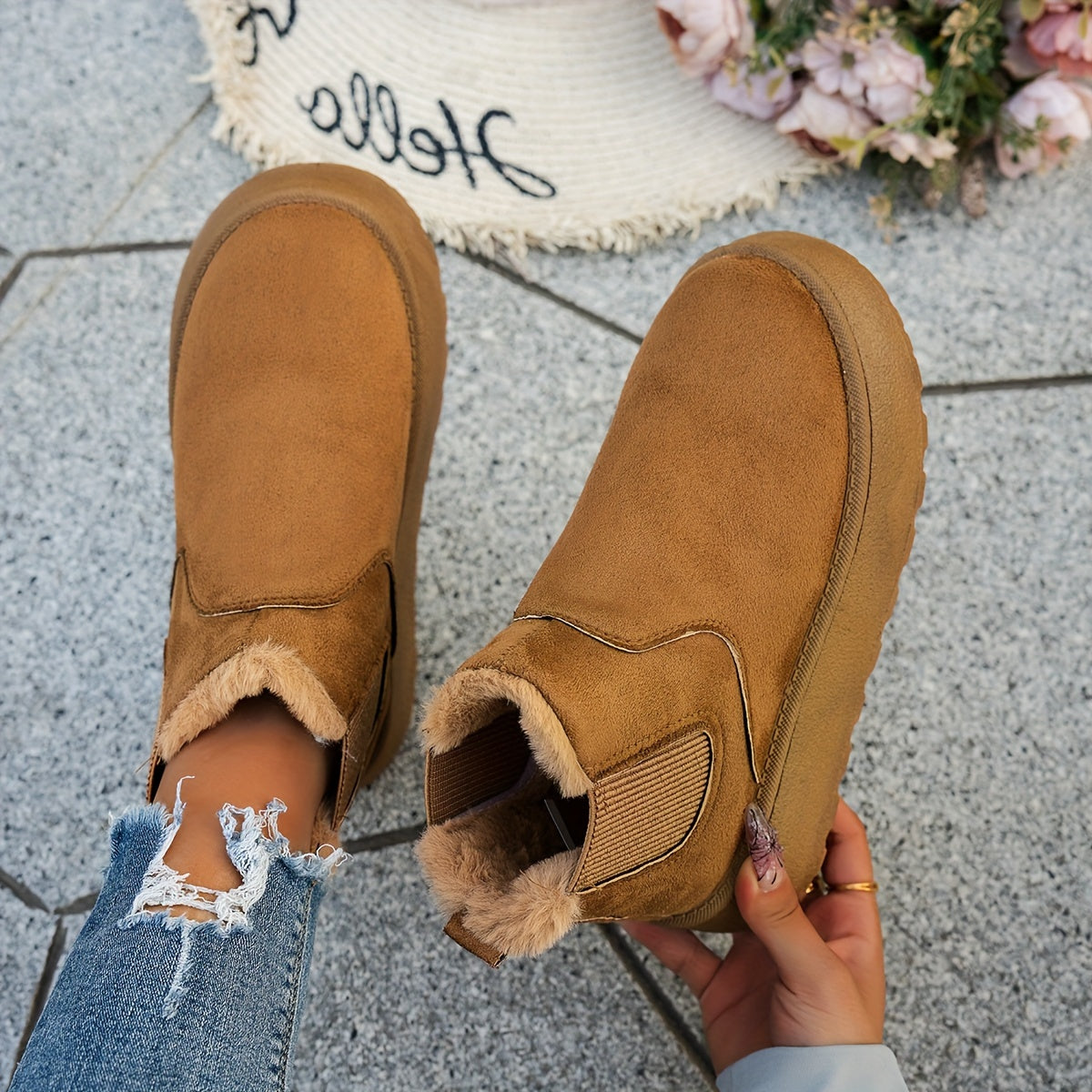 Bottines Chelsea Femme, Sans Lacet, 5 Coloris – coloris camel