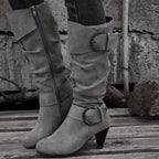 Bottes Hautes Femme à Boucle, Effet Daim, 4 Coloris, vue 5