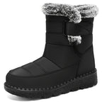 Bottes de Neige Femme, Semelle Plateforme – coloris noir