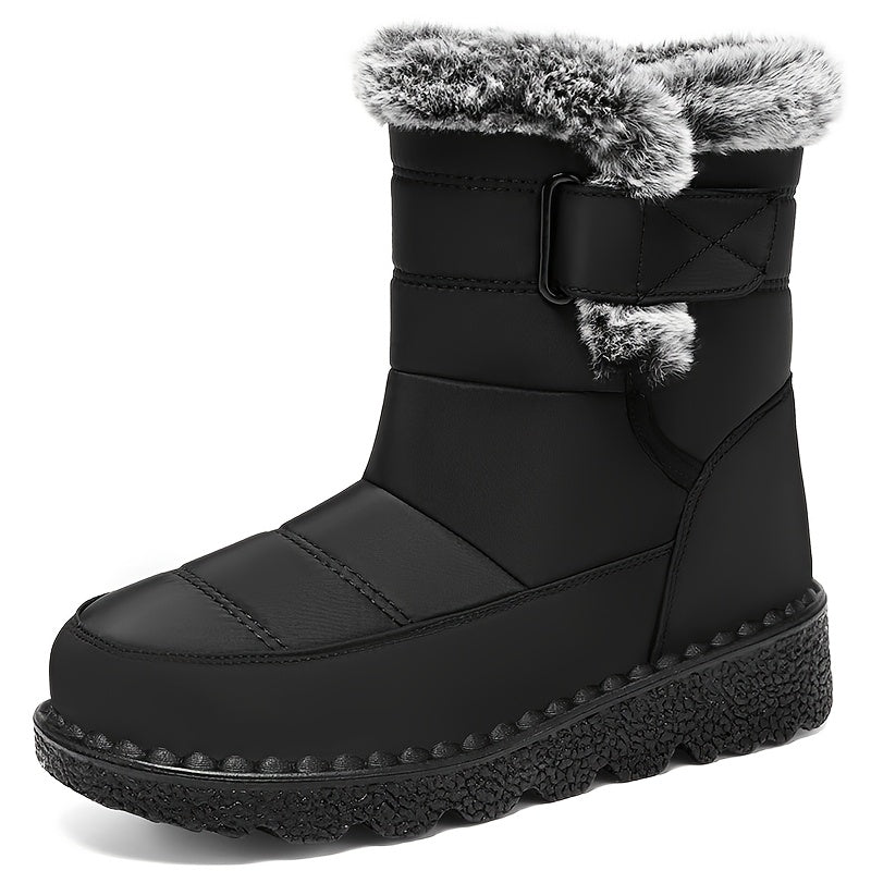 Bottes de Neige Femme, Semelle Plateforme – coloris noir