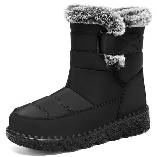 Bottes de Neige Femme, Semelle Plateforme – coloris noir
