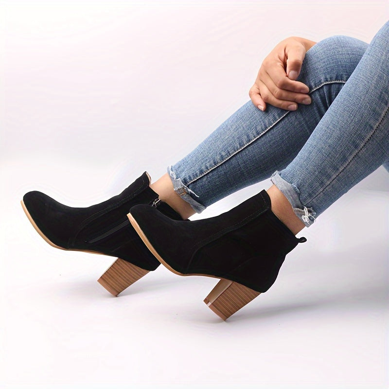 Bottines Femme Talon Haut, Fermeture Latérale, vue 8