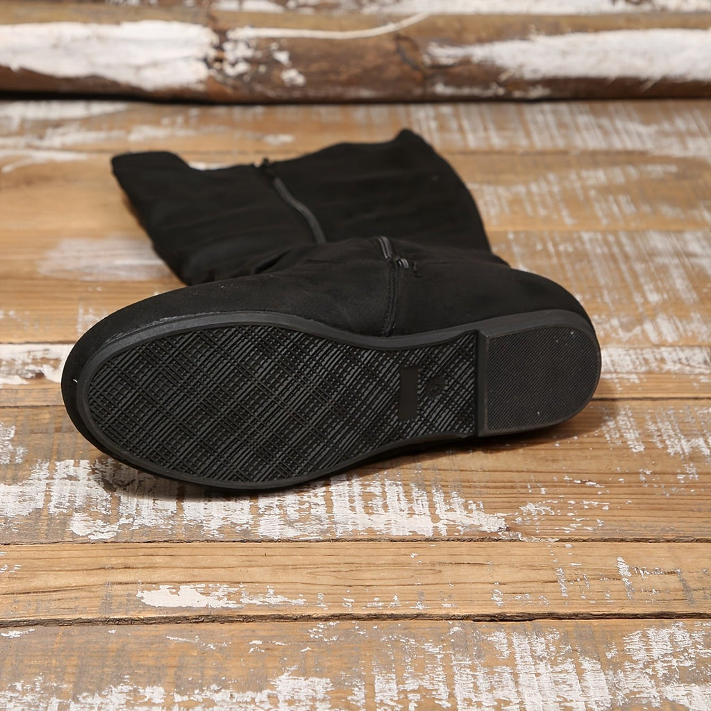 Bottes Mi-Mollet Femme, Fermeture Éclair, vue 7