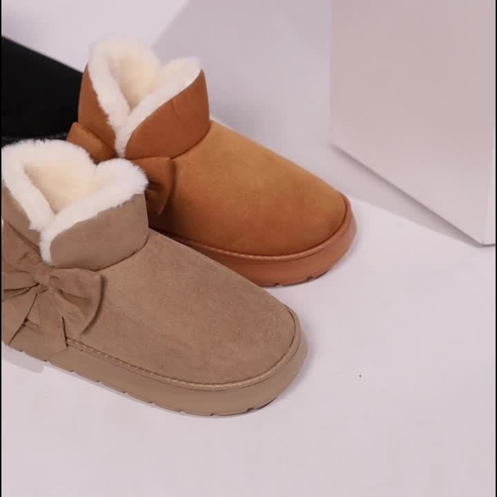 Chausson Botte Femme Nœud Décoratif, Plateforme, vue 14
