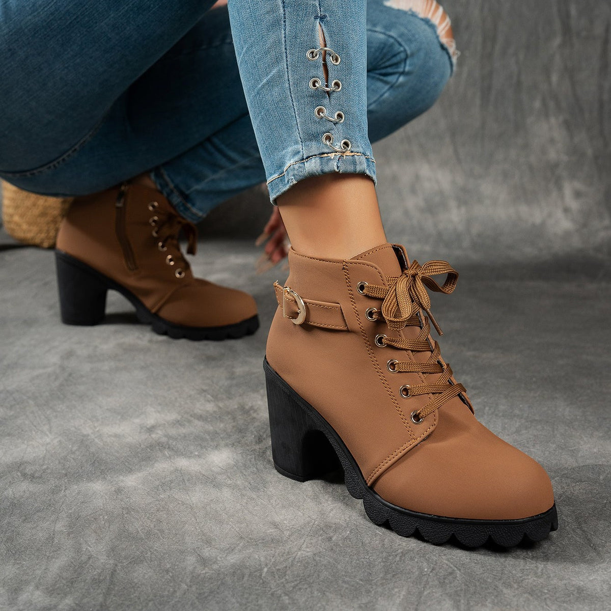 Bottines Femme Plateforme, Boucle Décorative, vue 20