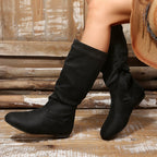 Bottes Mi-Mollet Femme, Fermeture Éclair, vue 2