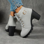Bottines Femme Plateforme, Boucle Décorative, vue 10