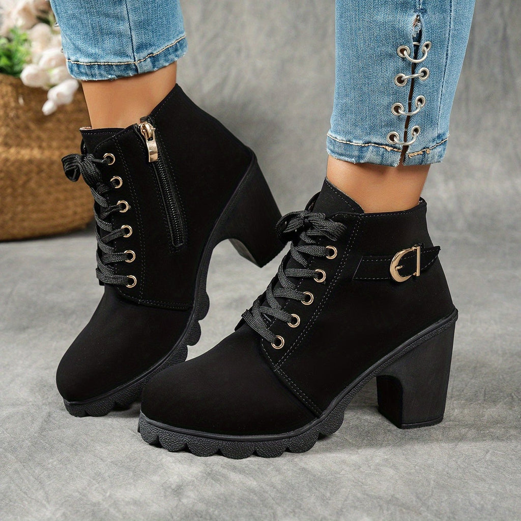 Bottines Femme Plateforme, Boucle Décorative, vue 2