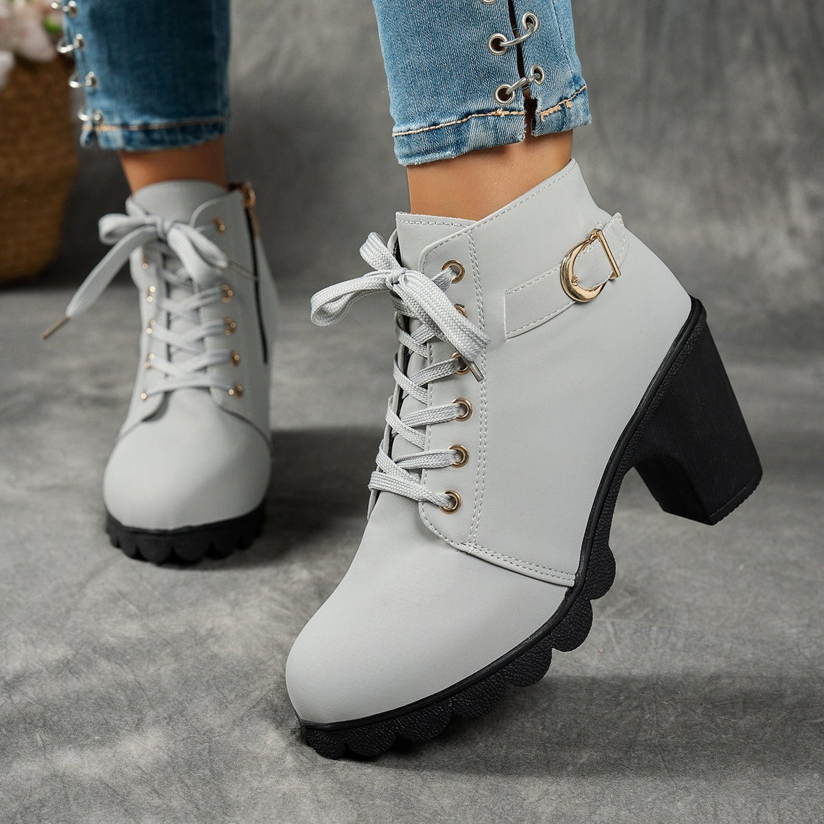 Bottines Femme Plateforme, Boucle Décorative, vue 9